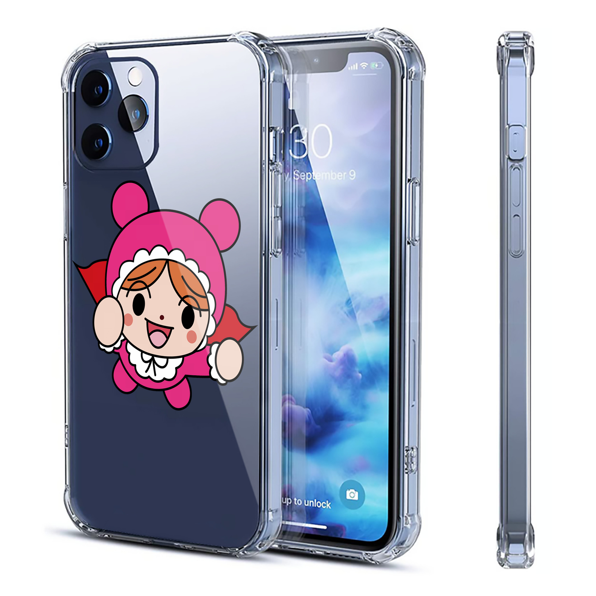 （画像用） アンパンマン Anpanman 【iPhone 12シリーズ対応】透明スマホケース（クリアソフトケース）
